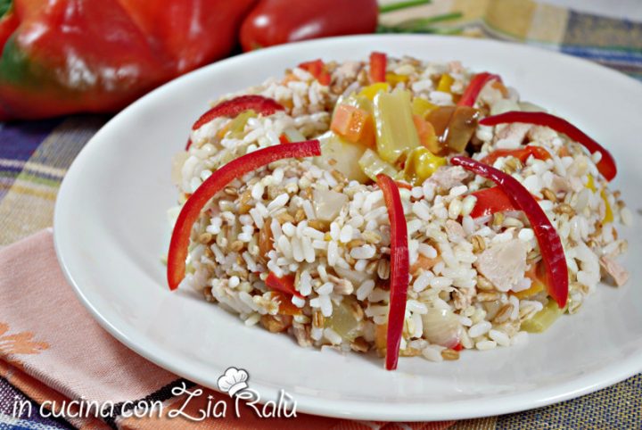 Insalata di riso orzo farro e giardiniera