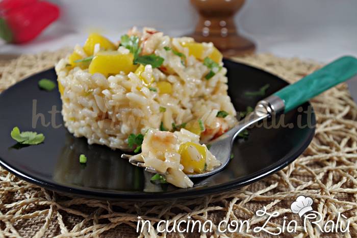 risotto mango e gamberoni