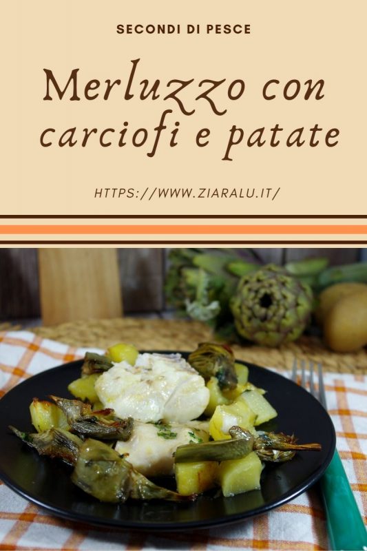 merluzzo carciofi e patate al forno